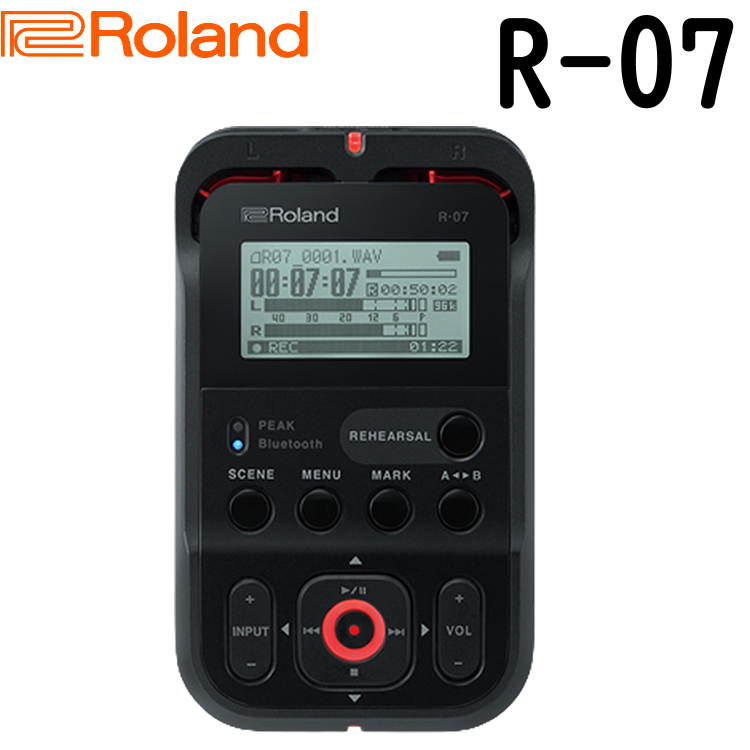 楽天市場】ローランド R-07 BK ブラック オーディオレコーダー