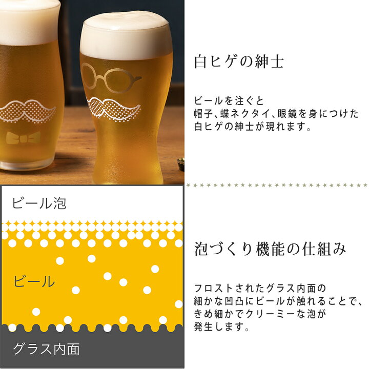 楽天市場 2点 セット ビアグラス Gentle Beer 泡づくり ピア 帽子 おしゃれ かわいい 可愛い おすすめ 泡立ち ガラス ビール 専用グラス イラスト プレゼント 贈り物 父親 女性 ホームショッピング