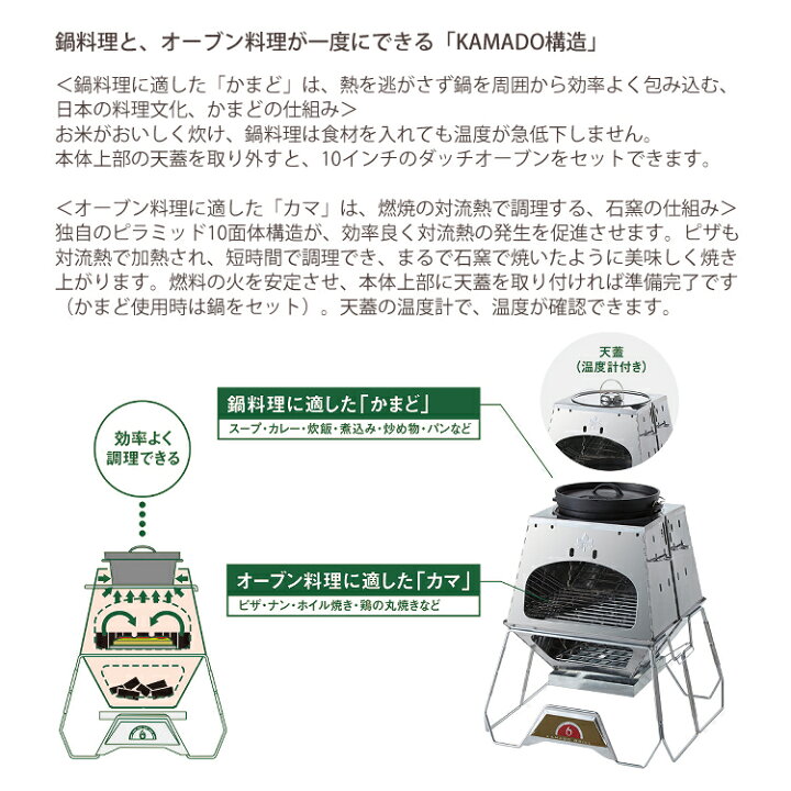 楽天市場】ロゴス LOGOS THE KAMADO EMiwa 81064160 （ピザ釜 オーブン 