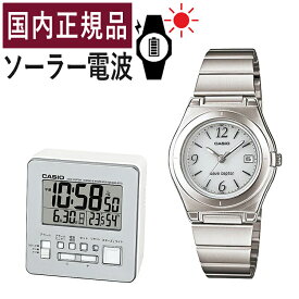 【自分でバンド調整可/置き時計セット】【国内正規品】CASIO(カシオ) wave ceptor(ウェーブセプター) ソーラー電波時計 LWQ-10DJ-7A1JF＆DQD-805J-8JF レディース/レディス/腕時計/電波腕時計/ソーラー/電波/シルバー/ステンレス/アナログ/メーカー1年保証/新品