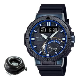 （丸型時計ケース付）カシオ CASIO 腕時計 PRW-73X-1JF プロトレック PROTREK メンズ Multifield Line アングラーライン 電波ソーラー 樹脂バンド アナデジ（国内正規品）