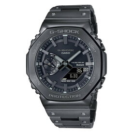カシオ CASIO 腕時計 GM-B2100BD-1AJF Gショック G-SHOCK メンズ フルメタル オールブラック 八角形 オクタゴン Bluetooth搭載 ソーラー ステンレスバンド アナデジ メーカー保証1年（国内正規品）
