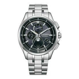 シチズン CITIZEN 腕時計 BY1001-66E アテッサ ATTESA メンズ エコ・ドライブ 電波時計 ダイレクトフライト ムーンフェイズ ソーラー電波 チタンバンド 多針アナログ メーカー保証1年（国内正規品）