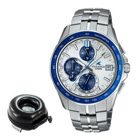 （丸型時計ケース付）カシオ CASIO 腕時計 OCW-S7000D-7AJF オシアナス マンタ OCEANUS Manta メンズ Bluetooth搭載 電波ソーラー チタンバンド 多針アナログ メーカー保証3年（国内正規品）