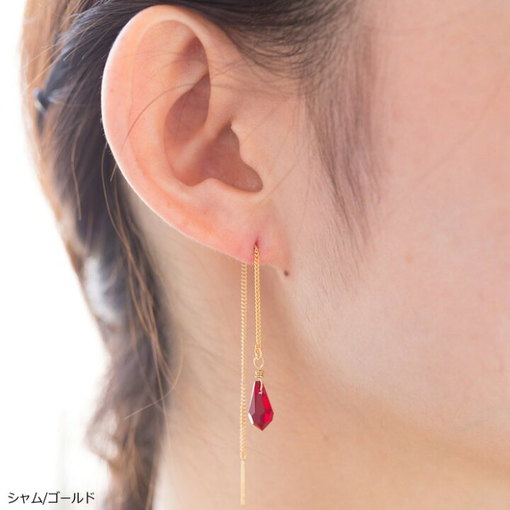 楽天市場】ピアス サージカルステンレス ジュエル ティアドロップ  