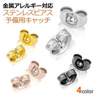 ピアスキャッチ キャッチのみ 交換用 替えキャッチ スペア 予備 紛失 なくした セット サージカルステン…
