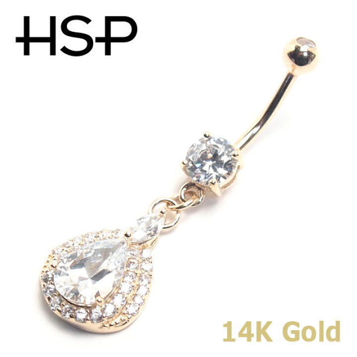 楽天市場】14G 14K ティアドロップダングル バナナバーベル ボディ  
