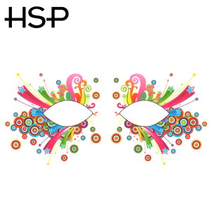 ハロウィン アイシャドウ アイメイク タトゥーシール カラフル ラウンド&スター ハロウィーン 【 アイシャドー アイライナー アイライン ステッカー フェイスシール フェイスペイント Hallo