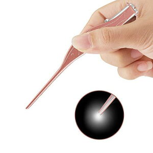 LEDライト付き ピンセット 耳掃除 耳かき イヤークリーナー みみかき 子供用 お年寄り用 家庭用 ライト はっきり見える 携帯便利