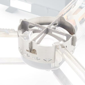 N E OROSS(ネオロス) 五徳付き風防 チタン風防 スノーピーク HOME&CAMPバーナー GS600用 純チタン製 軽量 約55g ゴトク単独使用可能 アウトドア ソロキャンプ 収納ケース付き