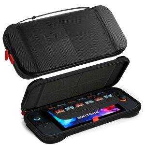 ProCase Nintendo Switch 2 [P[XAϏՌEhE12Q[J[hXbgtA^n[hVFP[X ^ѕ֗ (ubN)