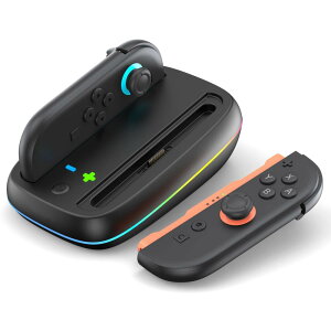 LVFAN Switch 2p Joycon [dX^h 2䓯 switch 2 WCR [dhbN [z_[ 9RGBCg[h LEDCgt USB-CP[ut for nintendo XCb`2Ή ubN