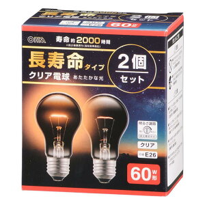 �I�[���d�@ ���������M�d�� E26 60W�` �N���A 2�Z�b�g ���M�� �G�W�\���d�� �t�B �������g�d�� ������Ή� ���邳���߉� LB-DL5657C-2PN 06-4755 OHM
