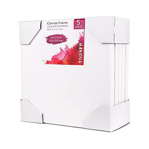 張りキャンバス キャンバス 画材 S4 333x333mm 5枚/セット 絵画ボード ライト木製フレーム 中目 油彩・アクリル兼用 化繊綿 絵画 描画 油絵 画布