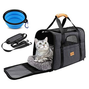 猫 キャリー バッグ Morpilot ペットキャリー バッグ 4way ショルダー 中・大型猫用・小型犬・うさぎ用 リュック 折りたたみ 変形しない 通気性 臭気がない 引っ掻き傷に強い 車載/ドライブ/キ
