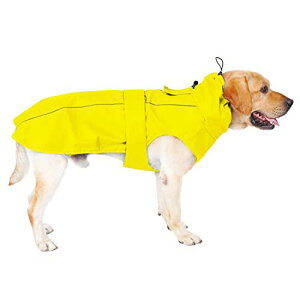MAMORE 犬 レインコート カッパ ドッグ雨具 防雨犬服 ジャケット ポンチョ 防水 撥水 防風 着脱簡単 中型犬 大型犬 超大型犬 小型犬 通気 軽量 快適 防塵 耐水 梅雨対策 夏秋春 散歩 反射材 (XL,