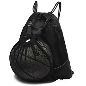 バスケットボールバッグ　サッカーボールバッグ ボールケース　ボールバッグ 軽量　スポーツバッグ パソコンバッグ 運動（黒色）