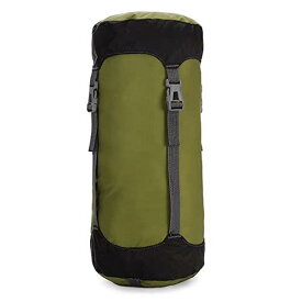 TRIWONDER コンプレッションバッグ スタッフサック 寝袋 シュラフカバー用 圧縮バッグ スタッフバッグ 防水 軽量 シュラフ 衣類が収納可能 キャンプ アウトドア (グリーン，M)