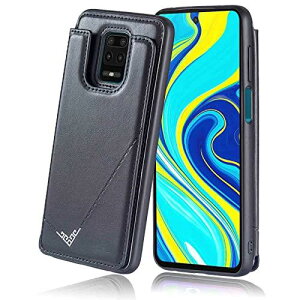 �y Viesa �z �w�ʃJ�o�[ �P�[�X�蒠�^ Redmi Note 9S / 9 Pro / 9 Pro Max �Ή� XIAOMI �������[�h�t �w�ʌ^�P�[�X �i �u���b�N �j �������A�y�E�� �����₷���A����~�߁A���菝�h�~�}�O�l�b�g ���u���X