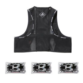 バートル 2025年型 エアークラフト フリーザーベスト＆アイスパック (保冷剤) 3個セット AC350S アイスベスト AIRCRAFT XL