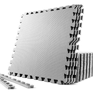 SOLPEX トレーニング ジョイントマット エクササイズマット 防音 衝撃吸収マット ホームジム 大判 ジムマット 60cm×60cm×1.2cm 6/24枚 キズ防止 高硬度 振動吸収 床保護 抗菌 トレーニング器具用マ