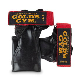 【.co.jp 限定】ゴールドジム(GOLD`S GYM) パワーグリップ プロ 3710 レッド L (手首の太さ約21cm) 【初心者~プロ対応】 握力の補助 鍛えたい部位の集中トレーニング 懸垂 ラットプルダウン デッドリフト シーテッドローイング 【ゴールドジム正規品 ゴールドジムトレ
