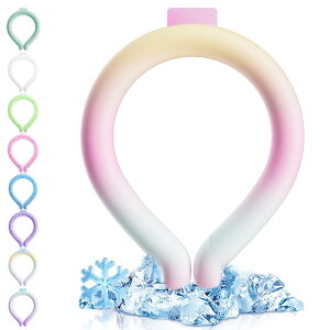 Shrykury ネッククーラー アイスネックリング クールネックリング 冷却グッズ 熱中症対策 28℃ 首掛け 首 冷却 自然凍結 冷感 首ひんやりグッズ 冷却チューブ 繰り返し使用可能 暑さ対策 通勤