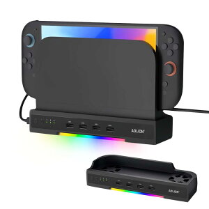 Switch2用 冷却ファン【新登場-Nintendo Switch 2対応】Lwuckbarrt スイッチ2用 冷却スタンド 排熱用 冷却クーラー 風量調整可能 RGB照明付き ニンテンドースイッチ2用 放熱スタンド 静音 放熱対策 熱対