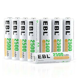 EBL �P3�d�r �[�d�� 8�{�Z�b�g ��e��2500mAh������ �j�b�P�����f�[ �P3�d�r ��1200��J��Ԃ��[�d�\ �P�O�d�r �[�d�� ���イ�ł񂿒P3