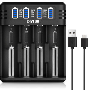 Dlyfull }[dr[d 18650`ECIdr P4P3 jbPf/26650/14500/10430/18650`ECIdrɑΉ 4{[d Type-C 5V/2A P4` P3`[dr ~jl