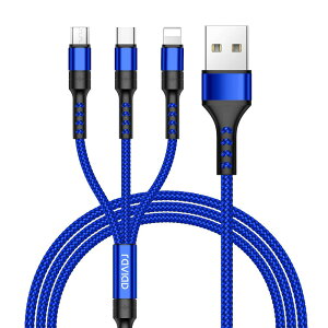 RAVIAD 3in1 [dP[u USB P[u 3A }[d [dR[h USB Type C P[u Micro USB P[u Phone [dP[u 3䓯d\ Phone Android ^CvC Galaxy Kindle S@Ή ϋv - 1.2M u