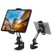 ZenCT タブレットスタンド スマホ＆タブレット ホルダー アーム 縦置き クリップ式 NS、ipad、iphone、An…