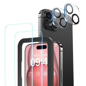 NIMASO KXtB (2) + JtB (2) i Phone15p KX یtB KChgt Jی YJo[ dx9H ϏՌ z ACtH15Ήi6.1C`j NFP23H713