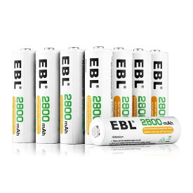 EBL 単3電池 充電式 8個 パック ケース付き 2800mAh ニッケル水素充電 単三電池 充電池 単3 単3充電池 単三充電池