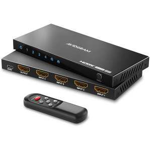 HDMI 2.1XCb` 8K 60Hz, AVIDGRAM HDMIؑ֊ 4C1 IRRt 4|[g 4K 120Hz HDMIZN^[nuΉ 8K@60Hz 48Gbps Xbox Series X PS4 Pro PS5 UHD TVj^[vWFN^[p