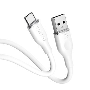 VOLTME USB Type C P[u _炩VR ܂Ȃ fh~ }[d QuickCharge3.0Ή Xperia/Galaxy/LG/iPad Pro/MacBook ̑ Android(AhCh)  USB-C@Ή ݑΖx USB-A  USB-C i1m 