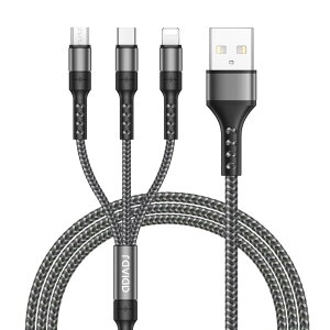 RAVIAD 3in1 [dP[u USB P[u 3A }[d [dR[h USB Type C P[u Micro USB P[u Phone [dP[u 3䓯d\ Phone Android ^CvC Galaxy Kindle S@Ή ϋv - 1.2M O