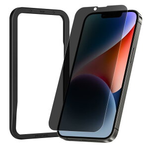 NIMASO ガラスフィルム i Phone 14 用/i Phone 13 Pro 用/i Phone 13 用 覗き見防止 フィルム 強化 ガラス 保護 フィルム ガイド枠付き アイフォン14/13プロ/13 対応 6.1インチ用 1枚セット NSP22H541