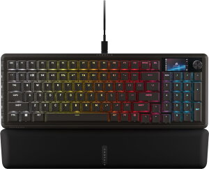CORSAIR VANGUARD 96 �L���Q�[�~���O�L�[�{�[�h 96% �z�� ���J�j �J�� ? MLX Plasma ���j�A�X�C�b�`, LCD�X�N�� �[��, Flashtap SOCD, 8000Hz, Elgato Stream Deck �A�g ? �p��z�� QWERTY ? �u���b�NCH-91E901E-NA
