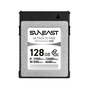 SUNEAST ULTIMATE PRO WHITE SE series CFexpress TypeB 128GB �ő发�����x1,550MB/s �ő�Ǎ����x550MB/s 5�N