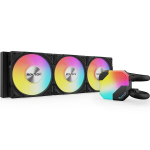 MONTECH HyperFlow ARGB 360mm ����CPU�N�[���[ �g���v���t�@�� �A�h���T�u��RGB �u���b�N �����e�b�N �y�������@�K�� �� �X�i�z HyperFlow ARGB 360 (B)