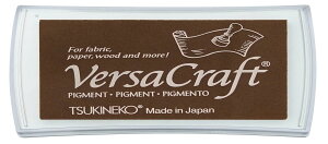 ツキネコ(Tsukineko) スタンプ台 紙・木・布用 バーサクラフト L 横76mm×縦47mm スタンプインクパッド #K18 ココア VK
