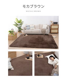 【店内全品CP5%オフ 17日まで】ラグマット 厚手 極厚25mm 2畳 3畳 洗える フランネル 防音 滑り止め付 床暖房 ホットカーペット対応 こたつ 対応 高反発ラグ ラグマット 正方形 マット カーペット 絨毯 北欧 オールシーズン 送料無料