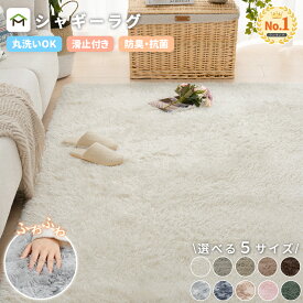 【10%クーポン 15日まで】ラグ ふわふわ 床暖房 ホットカーペット対応 2畳 3畳 洗える 滑り止め付 ラグカーペット ラグマット シャギーラグ おしゃれ 厚手 北欧 こたつ 対応 西海岸 絨毯 防音 抗菌防臭 オールシーズン 送料無料