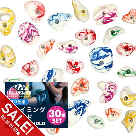 【期間限定★SALE】クライミング ホールド【30個セット】マーブル模様【プロ仕様】ホールダリング クライミングウォール クライミング ホールド サイズ大小混合 スポーツクライミング トレーニング インテリア 子供【takumu】