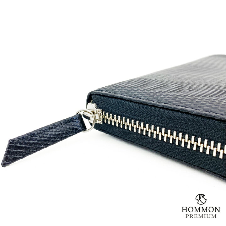 楽天市場】【HOMMON PREMIUM】リザード長財布 ラウンドファスナー 
