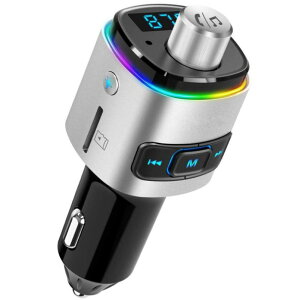 FM�g�����X�~�b�^�[ �ԍڏ[�d�� Bluetooth5.0 QC3.0�}���[�d 2USB�|�[�g 7�F�ύX�ł���led���C�g �ԍ�FM Mp3�v���[���[ 3���y�Đ����[�h ���C�����X�� �����ڑ� Bluetooth/TF�J�[�h/U�f�B�X�N�Đ� �n��