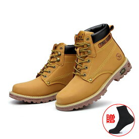 安全靴 作業靴 メンズ レディース ハイカット おしゃれワークブーツ 革靴 鋼先芯 刺す叩く防止 耐磨耗 防滑 防水 絶縁