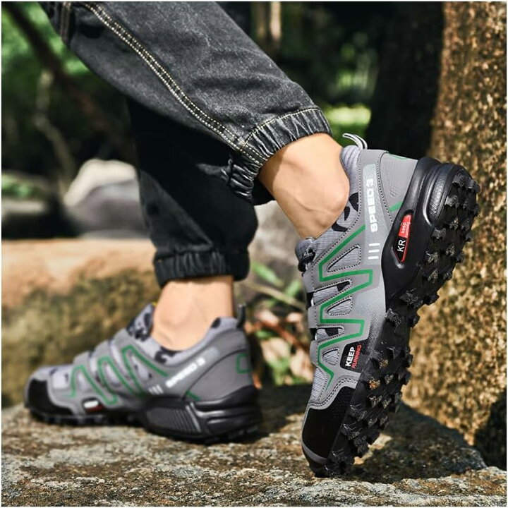 キャラバン CARAVAN アウトドア Cross Gen トレッキングシューズ 登山靴 ハイキング 登山 山登り メガグリップ 靴 シューズ 防水  耐水圧 透湿 通勤 通学 ウォーキング ランニング 小売業者 0010032 583 フォレスト 265 キャラバン（caravan） Cross  Gen 0010032 583 ... [ランボ] アウトドア ハイキングシューズ キャンプ パープルグレー シューズ メンズ トレッキング 登山靴 通気性 透湿 カジュア