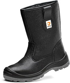 安全靴 長靴 鋼先芯入り 防水 安全長靴 半長靴 紐なし ハイカット 軽量 革 耐油 メンズ レディース 踏み抜き防止 黒 疲れない 滑らない